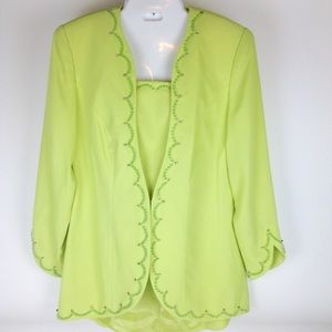Vintage Ben Marc Artsy Beaded Blazer Jacket Sz L